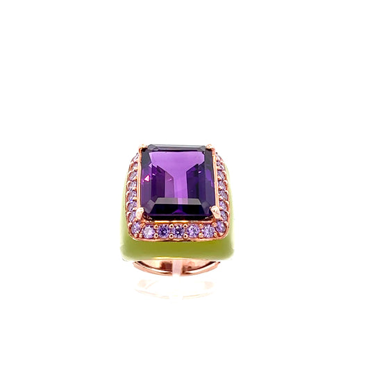 Anello "LIGHT GREEN & PURPLE"