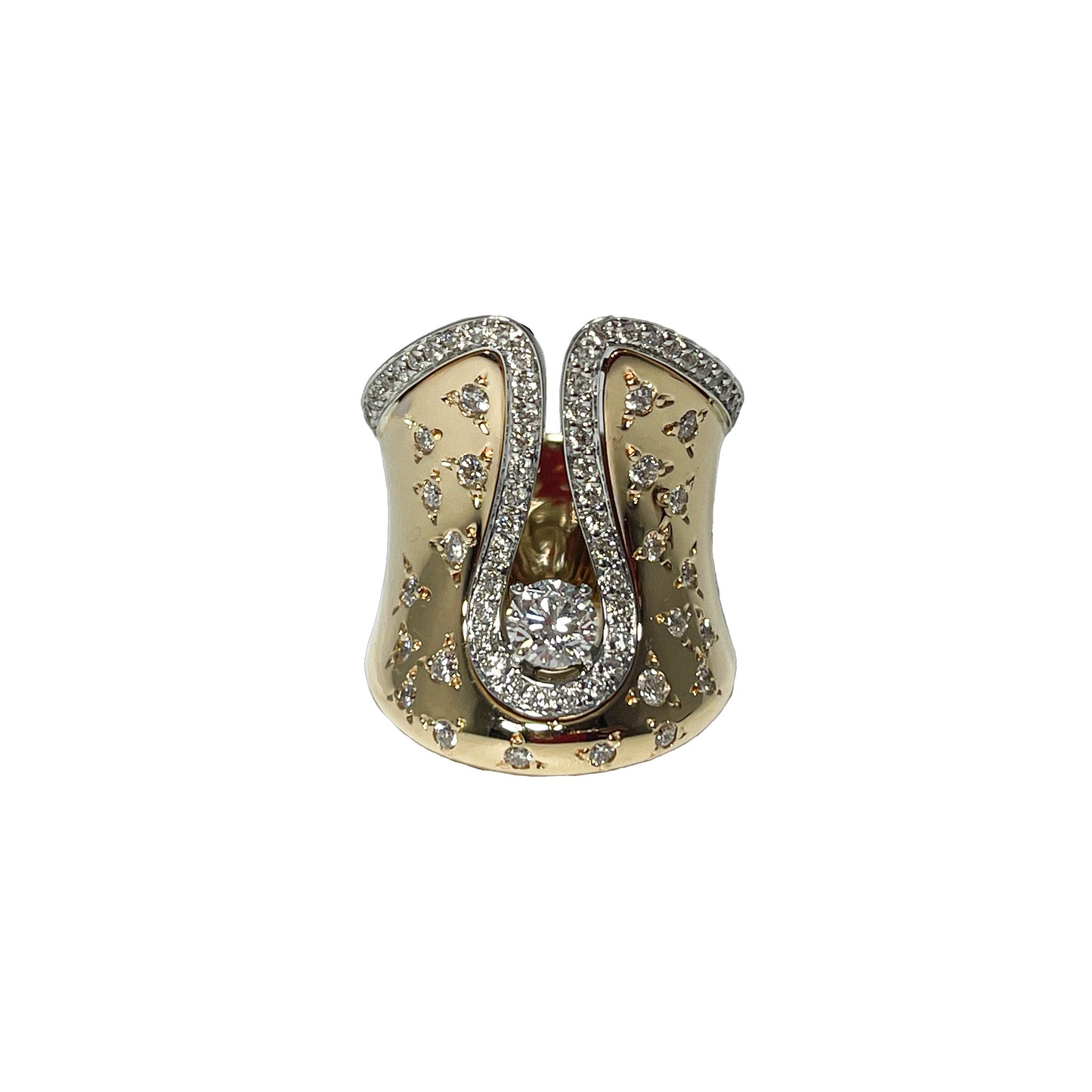 YELLOW GOLD ASYMMETRICAL RING