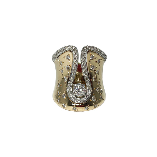 YELLOW GOLD ASYMMETRICAL RING