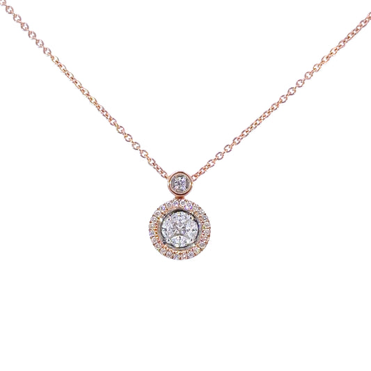 "ROUND PINK" Pendant Necklace