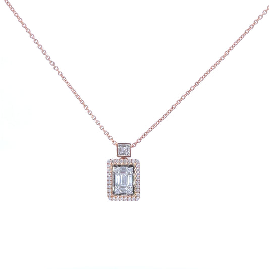 "BAGUETTE PINK" Pendant Necklace